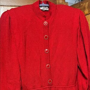 Sears Red Long Sleeve Dress